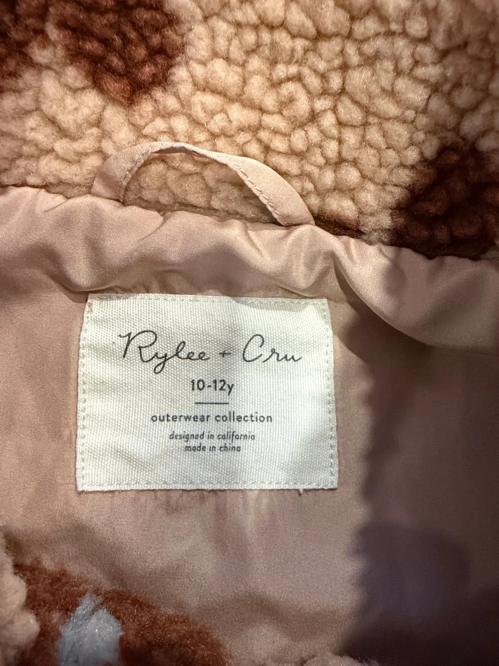 Rylee + Cru Coco Floral Fleece Jacket Size 10-12 Year - C11-177 - Picture 3 of 6